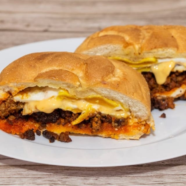 Chorizo, Egg, Cheese.